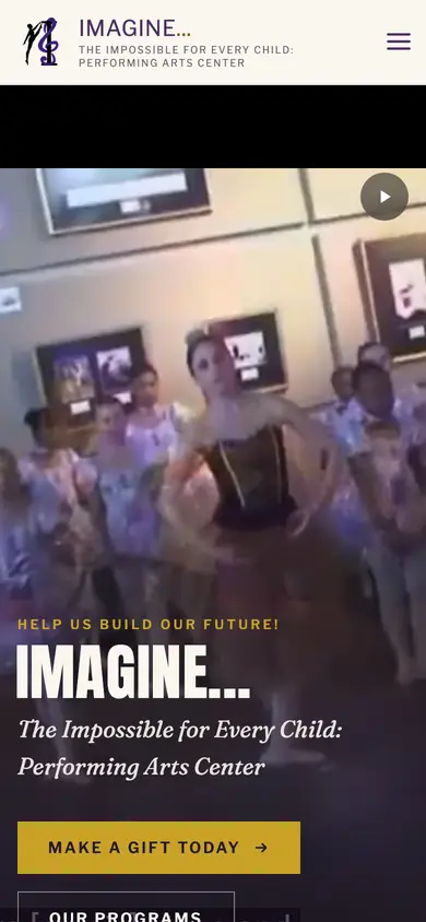 IMAGINE... The Impossible website, mobile